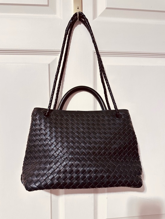 Quince Handbags - Quince | Bag | Quince Handwoven Italian Leather Satchel | Black